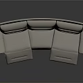 Modern Gray Leather Reclining Sofa With Three Seater And Adjustable Footrests