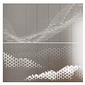 Modern Decorative Panels With Geometric Dots And Triangles 3d model