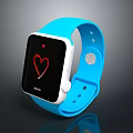iJoyme Smartwatch with Blue Strap and Red Heart Rate Monitor