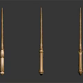 Shiny Gold Screwdrivers Arranged On White Background With Metal Shafts And Tips