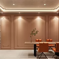 Modern Retail Boutique Interior With Circular Ceiling Light Display Shelves And Colorful Walls