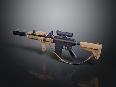 modern gun sniper rifle sight sniper rifle sci-fi sniper rifle model