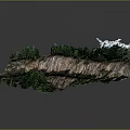 Natural Mountain Landscape With Lush Green Vegetation Rocky Cliffs And Layered Terrain