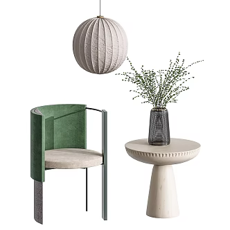 Modern single chair side combination 3d model