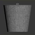 Gray Textured Household Bucket With Sturdy Handles For Daily Use