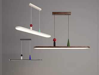 One-word Chandelier Middle Ancient Chandelier Log Chandelier Long Strip Chandelier Restaurant Chandelier Cream Wind Chandelier 3d model