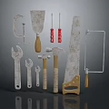 Essential Tools For Sculpture Carving Featuring Wrenches Hammers Saws And Screwdrivers 3d model