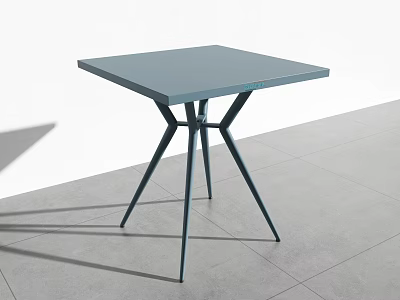 Simple Modern Square Outdoor Table With Durable Metal Legs For Patio Garden And Balcony Use 3d model
