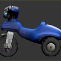 Modern toy car tricycle 3d model