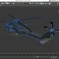 Military Green Helicopter Featuring Rotors Fuselage And Military Equipment Design