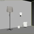 Modern White Lighting Combinations With Wall Floor And Table Lamps