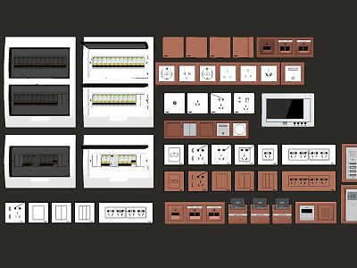 Modern switch socket switch panel switch box model