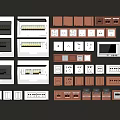 Modern switch socket switch panel switch box 3d model