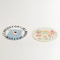 Cute Round Carpet with Cartoon Bear Alphabet Letters and Sweet Home Design for Kids Room