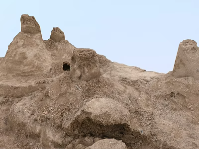 Modern sand castle sandcastle sand castle children's creation in their playground sandbox 3d model