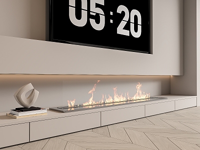 Modern Fireplace Electronic Fireplace Stove 3d model