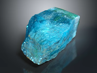 High Quality Natural Blue Raw Stone With Rough Surface And Shiny Decorative Texture 3d model
