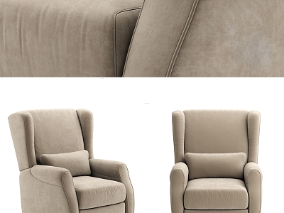 Stool Sofa Single Sofa Seat Casual Sofa Single Chair 3d model