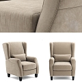 Stool Sofa Single Sofa Seat Casual Sofa Single Chair 3d model