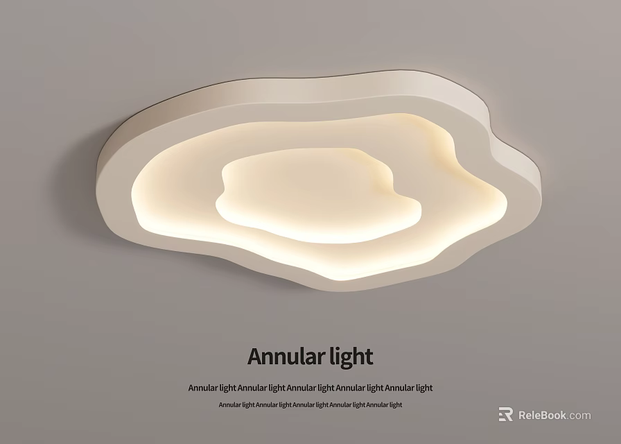 Modern Annular LED Ceiling Light with Stylish Contemporary Design for Home Lighting 3d model 