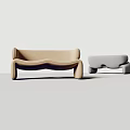 modern shaped sofa double sofa chair 3d model