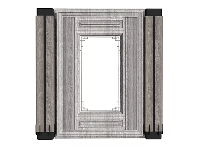 Column wall Chinese style wall column 3d model