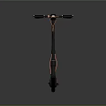 Sleek Modern Electric Scooter With Black Frame And Orange Accent Wheels Design