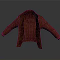 Red Casual Coat For Daily Use With Open Front And Soft Material Design