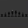 Classic Chess Set With Yellow And Purple Checkered Board And Silver Black Pieces