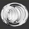 Transparent Spiral Sculpture With Glossy Twisted Design And Artistic Reflective Surface