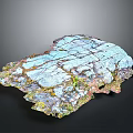 Natural Wood Stone Material With Colorful Cracked Surface And Unique Texture For Decoration