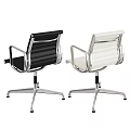 Modern Table And Chair Set In Black White With Sturdy Metal Frame Design