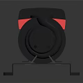 Black Red Industrial Water Pump With Motor Housing And Stable Metal Base