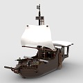 LEGO toy blocks sailing pirate ship ship 3d model