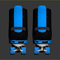 Stylish Black Roller Skates With Blue Accents And Smooth Rolling Wheels