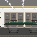 Billiard billiard table billiard pool cue billiard room 3d model