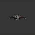 Futuristic Game Movie Character In Red Brown Armored Suit With Helmet And Gear