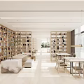 modern library 3d model