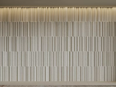 Modern Interior Wall With Vertical Striped Textured Design And Neutral Tones 3d model
