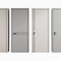 Interior Swing Doors With Different Designs Color Options And Handle Details 3d model