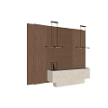 Reception Front Desk Background Styling 3d model