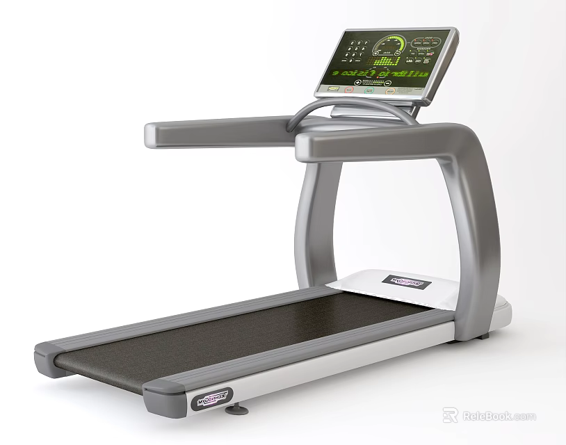 Sports Equipment Treadmill Featuring Digital Display Sturdy Frame And Running Belt 3d model 