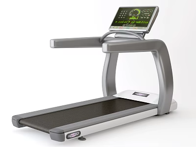 Sports Equipment Treadmill Featuring Digital Display Sturdy Frame And Running Belt 3d model