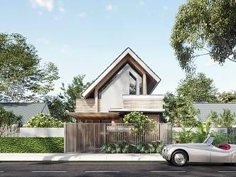 Modern single-family villa homestay building self-built house 3d model