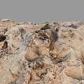 Natural Rock Formation With Rough Texture And Numerous Pits On Surface 3d model