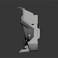 Industrial Mechanical Components With Gray Metal Base And Circular Elements