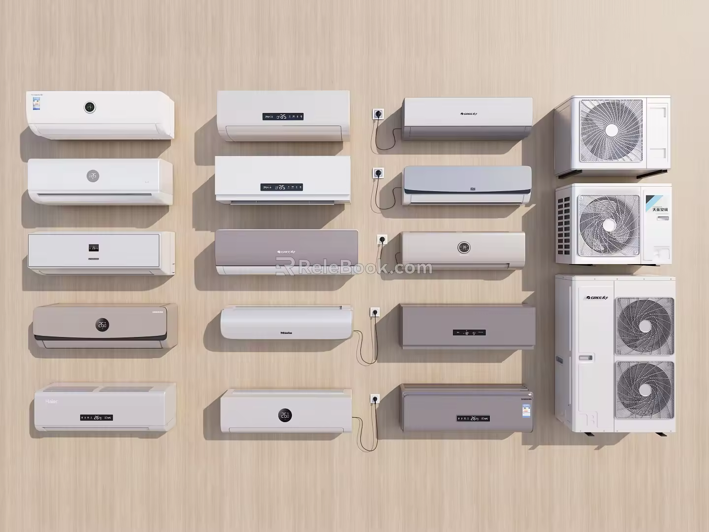 External unit of hanging air conditioner 3d model