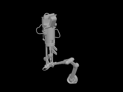 Robotic Mechanical Arm 3D Model With Articulated Joints And Industrial Structure 3d model