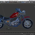 Red Motorcycle Featuring Black Seat Metal Frame Large Tires and Rear Luggage