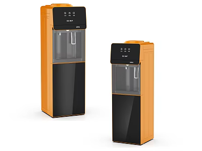 Modern Orange And Black Water Dispensers For Home Daily Use Appliances 3d model